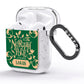 Personalised Green North Pole AirPods Glitter Case Side Image