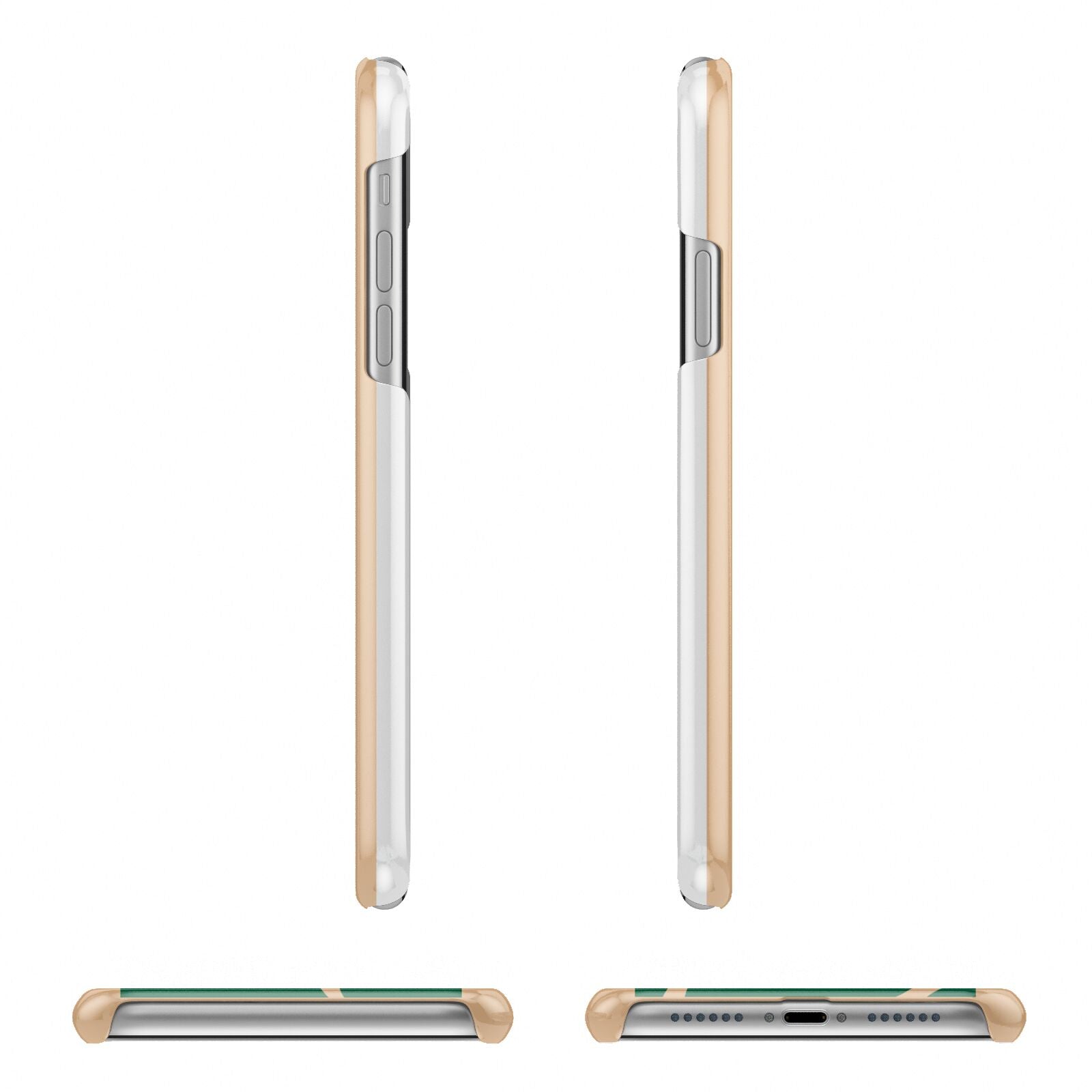 Personalised Green North Pole Apple iPhone XR 3D Wrap Snap Case Angled Images on White Phone