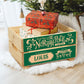 Personalised Green North Pole Christmas Eve Crate Box in Cosy room