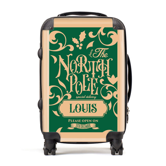 Personalised Green North Pole Suitcase