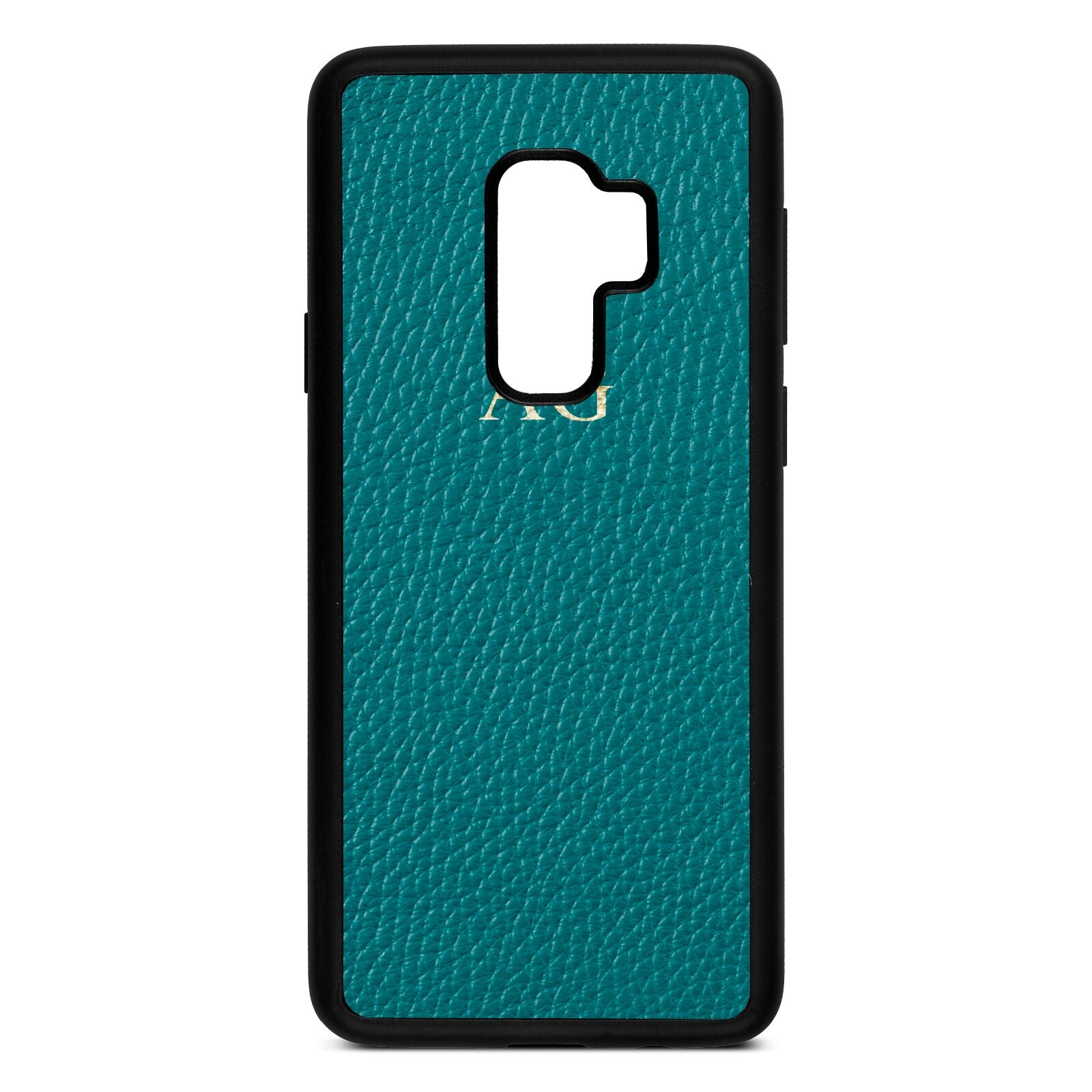 Personalised Green Pebble Leather Samsung S9 Plus Case