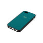 Personalised Green Pebble Leather iPhone 5 Case Side Angle