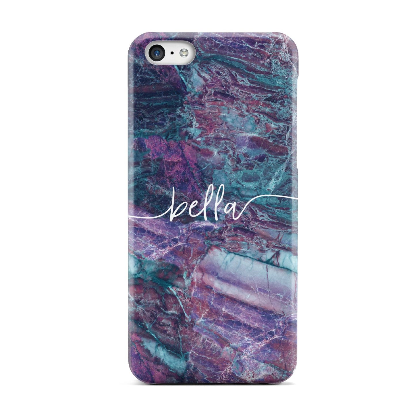 Personalised Green Purple Marble Name Apple iPhone 5c Case
