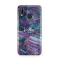 Personalised Green Purple Marble Name Huawei P20 Lite Phone Case