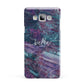Personalised Green Purple Marble Name Samsung Galaxy A7 2015 Case