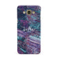 Personalised Green Purple Marble Name Samsung Galaxy A8 Case