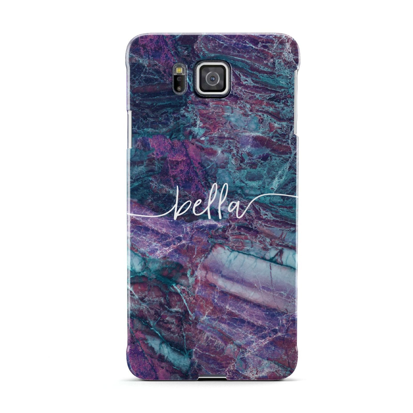 Personalised Green Purple Marble Name Samsung Galaxy Alpha Case