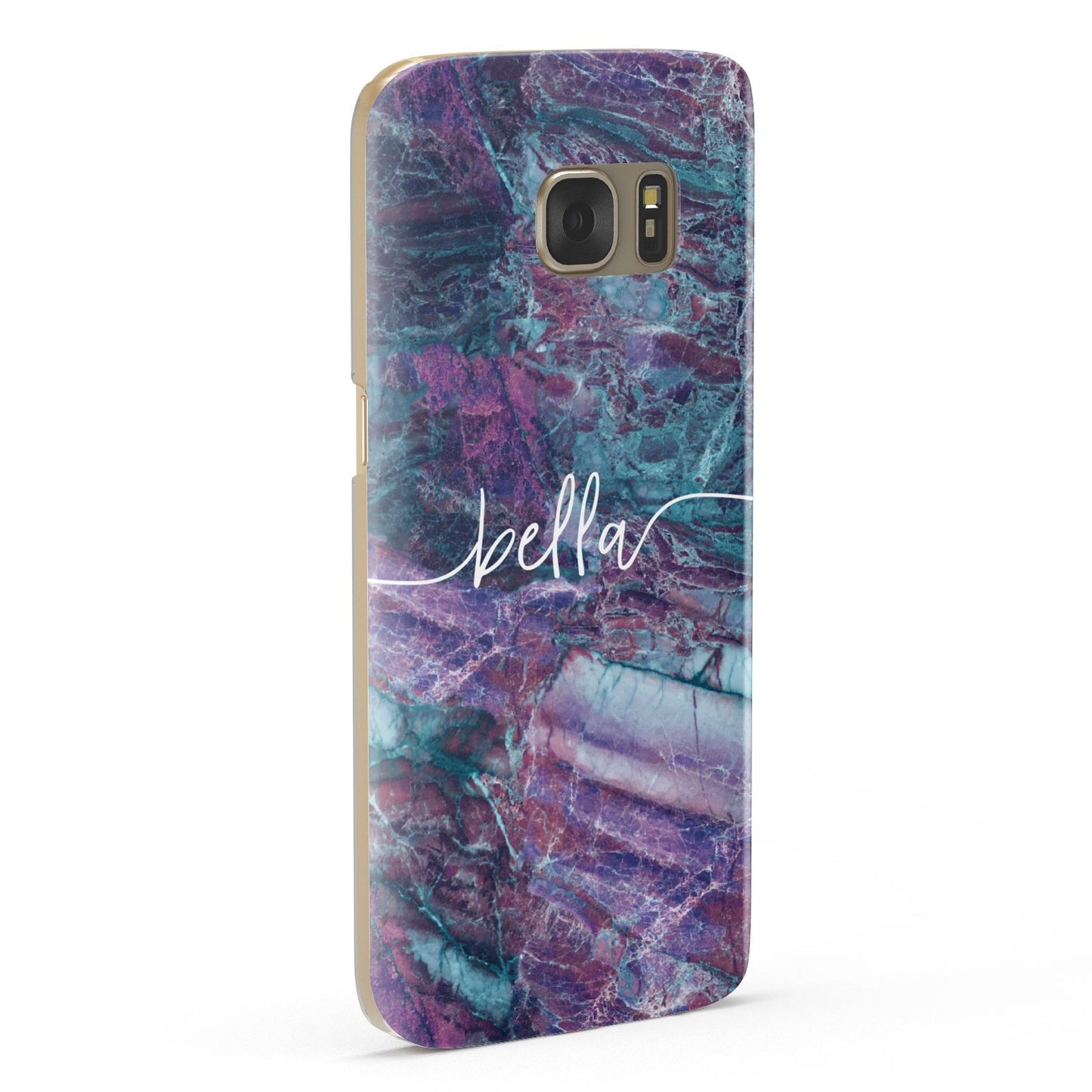 Personalised Green Purple Marble Name Samsung Galaxy Case Fourty Five Degrees