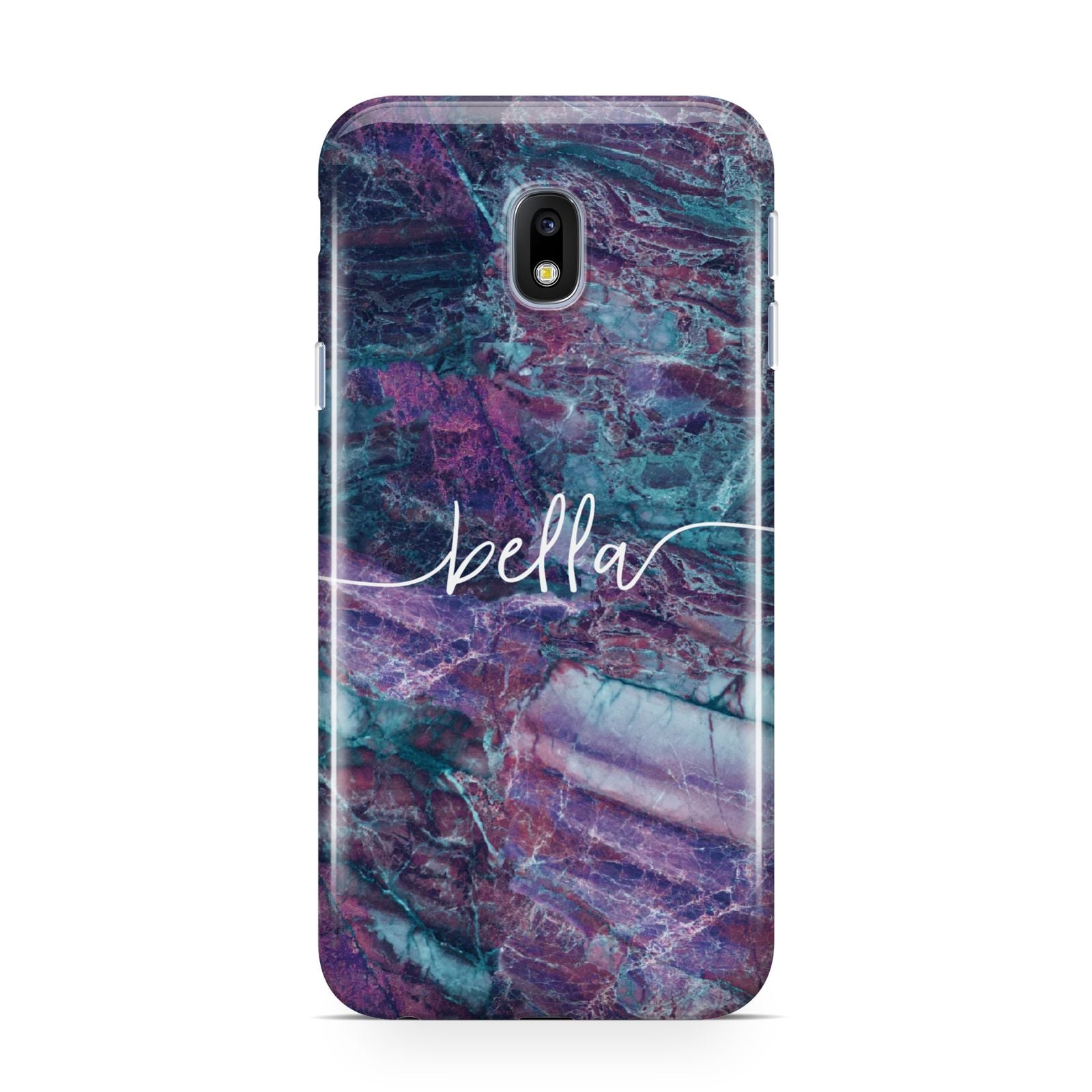 Personalised Green Purple Marble Name Samsung Galaxy J3 2017 Case