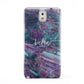 Personalised Green Purple Marble Name Samsung Galaxy Note 3 Case