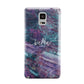 Personalised Green Purple Marble Name Samsung Galaxy Note 4 Case
