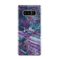 Personalised Green Purple Marble Name Samsung Galaxy Note 8 Case