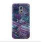 Personalised Green Purple Marble Name Samsung Galaxy S5 Mini Case