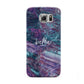 Personalised Green Purple Marble Name Samsung Galaxy S6 Case