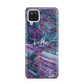 Personalised Green Purple Marble Name Samsung M12 Case