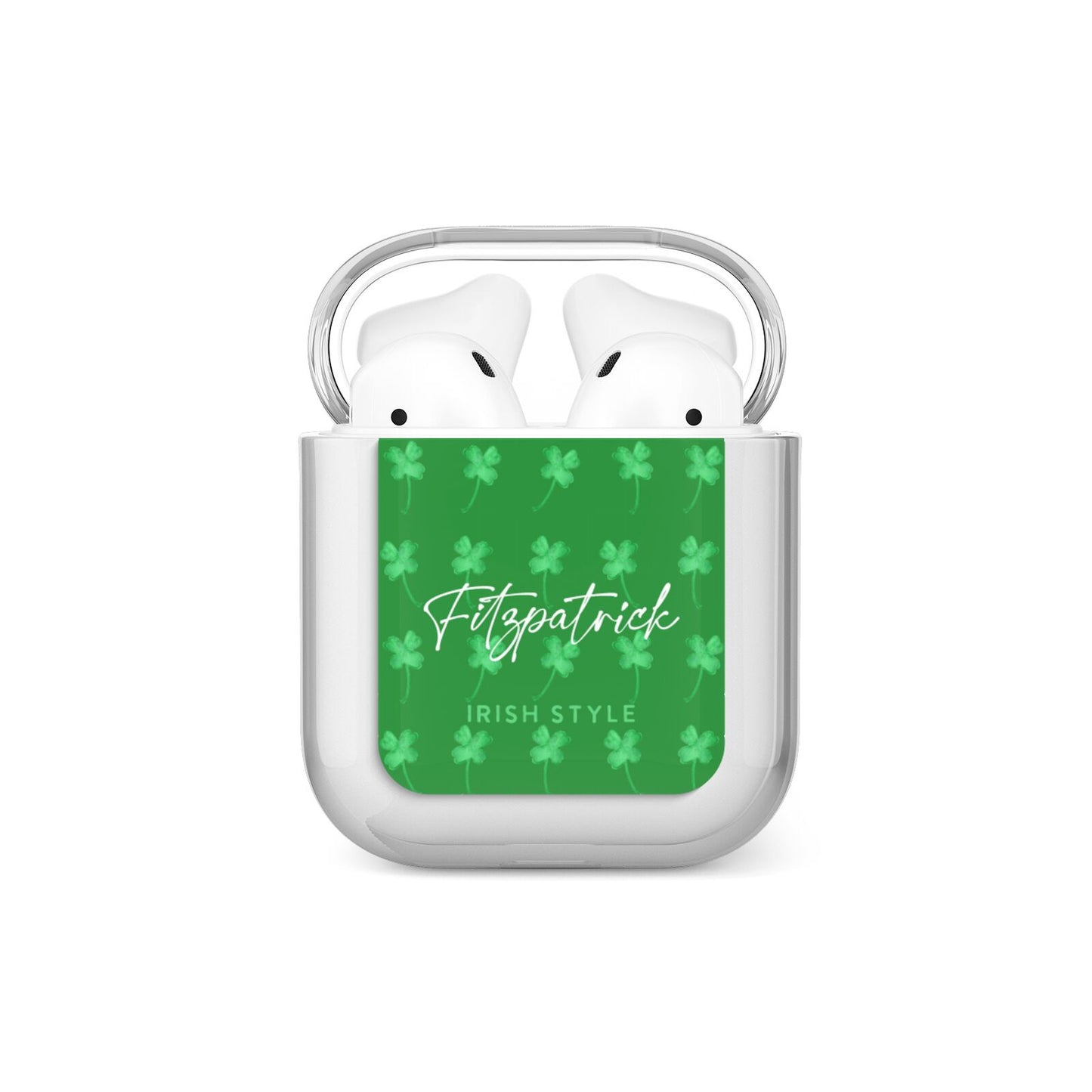 Personalised Green Shamrock AirPods Case