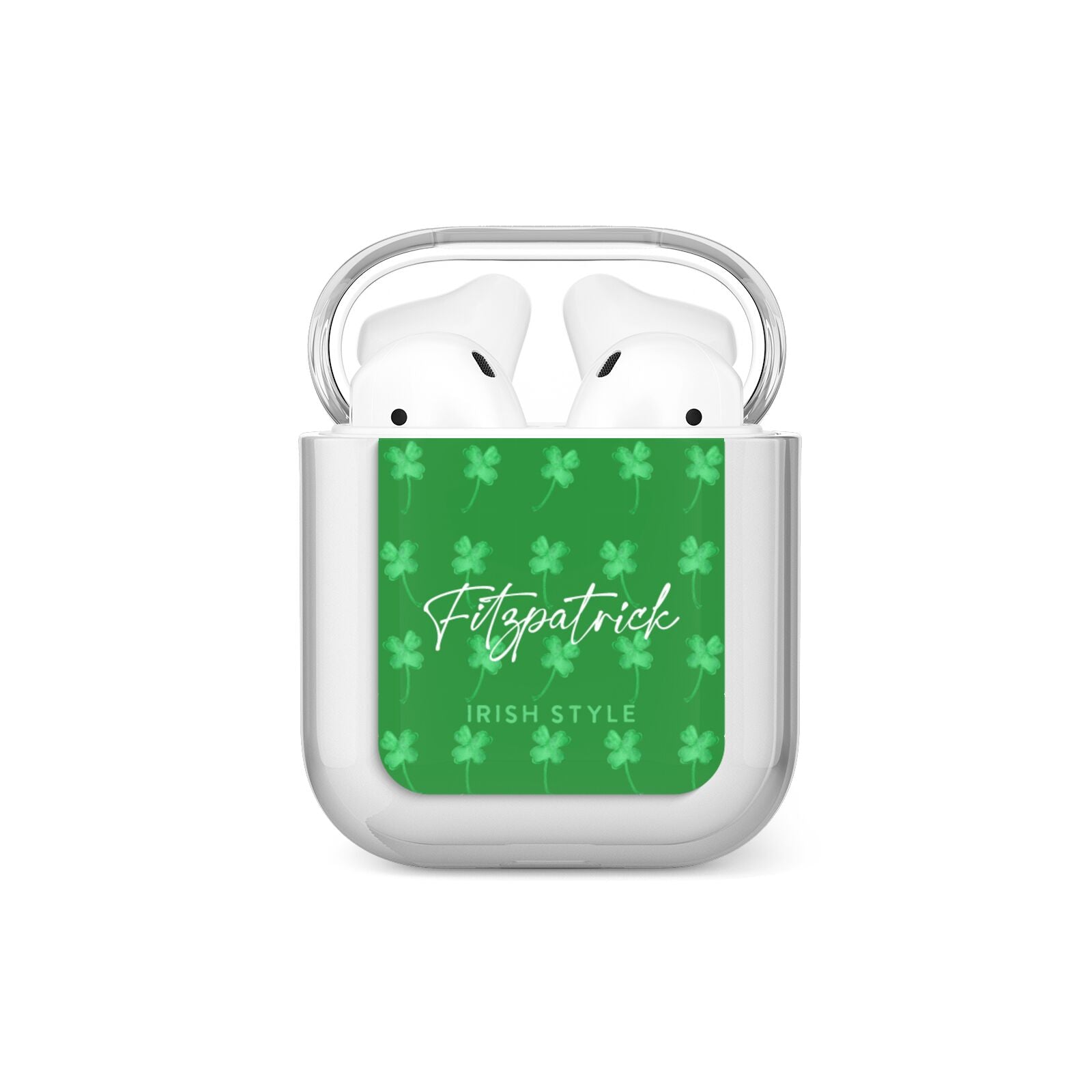 Personalised Green Shamrock AirPods Case