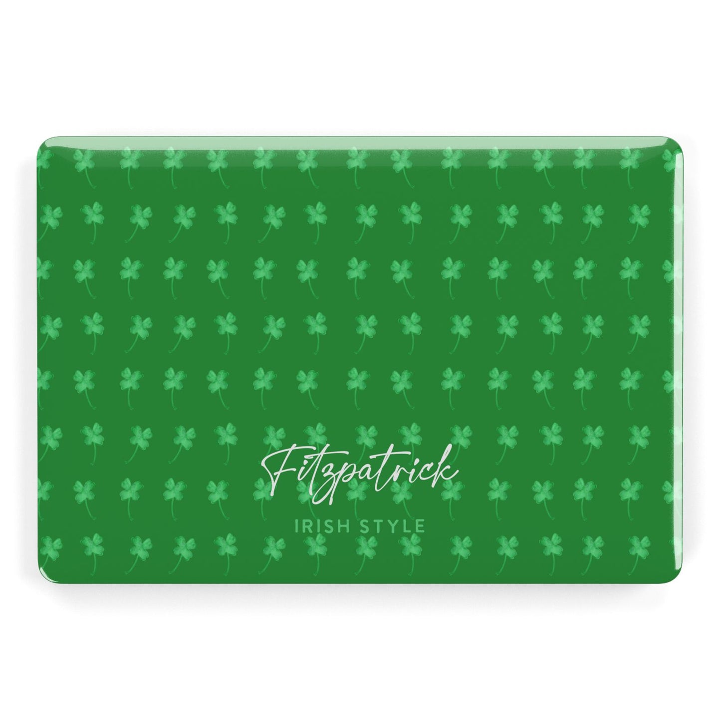 Personalised Green Shamrock Apple MacBook Case