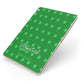 Personalised Green Shamrock Apple iPad Case on Rose Gold iPad Side View