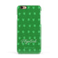 Personalised Green Shamrock Apple iPhone 6 3D Snap Case