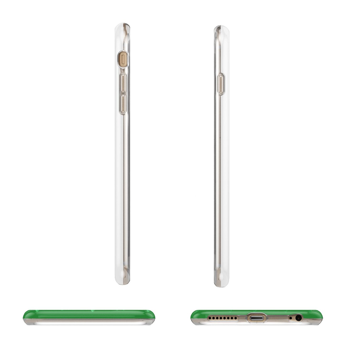 Personalised Green Shamrock Apple iPhone 6 Plus 3D Wrap Tough Case Alternative Image Angles