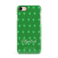 Personalised Green Shamrock Apple iPhone 7 8 3D Snap Case