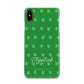 Personalised Green Shamrock Apple iPhone Xs Max 3D Snap Case