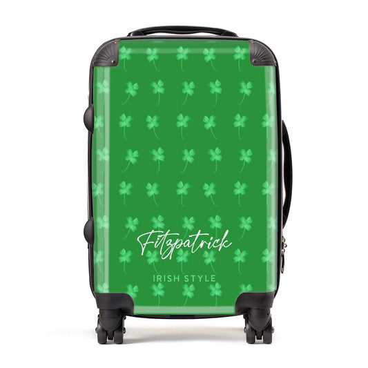 Personalised Green Shamrock Suitcase