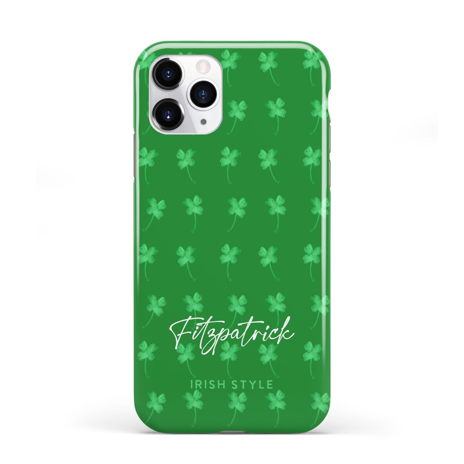 Personalised Green Shamrock iPhone 11 Pro 3D Tough Case