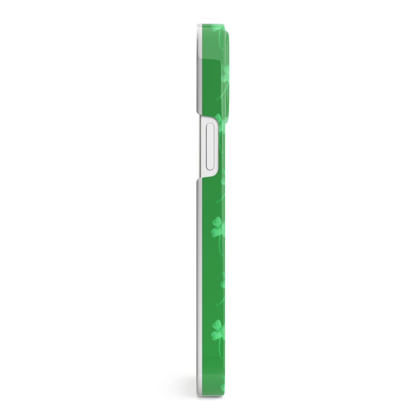 Personalised Green Shamrock iPhone 13 Mini Side Image 3D Snap Case