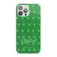 Personalised Green Shamrock iPhone 13 Pro Max TPU Impact Case with White Edges
