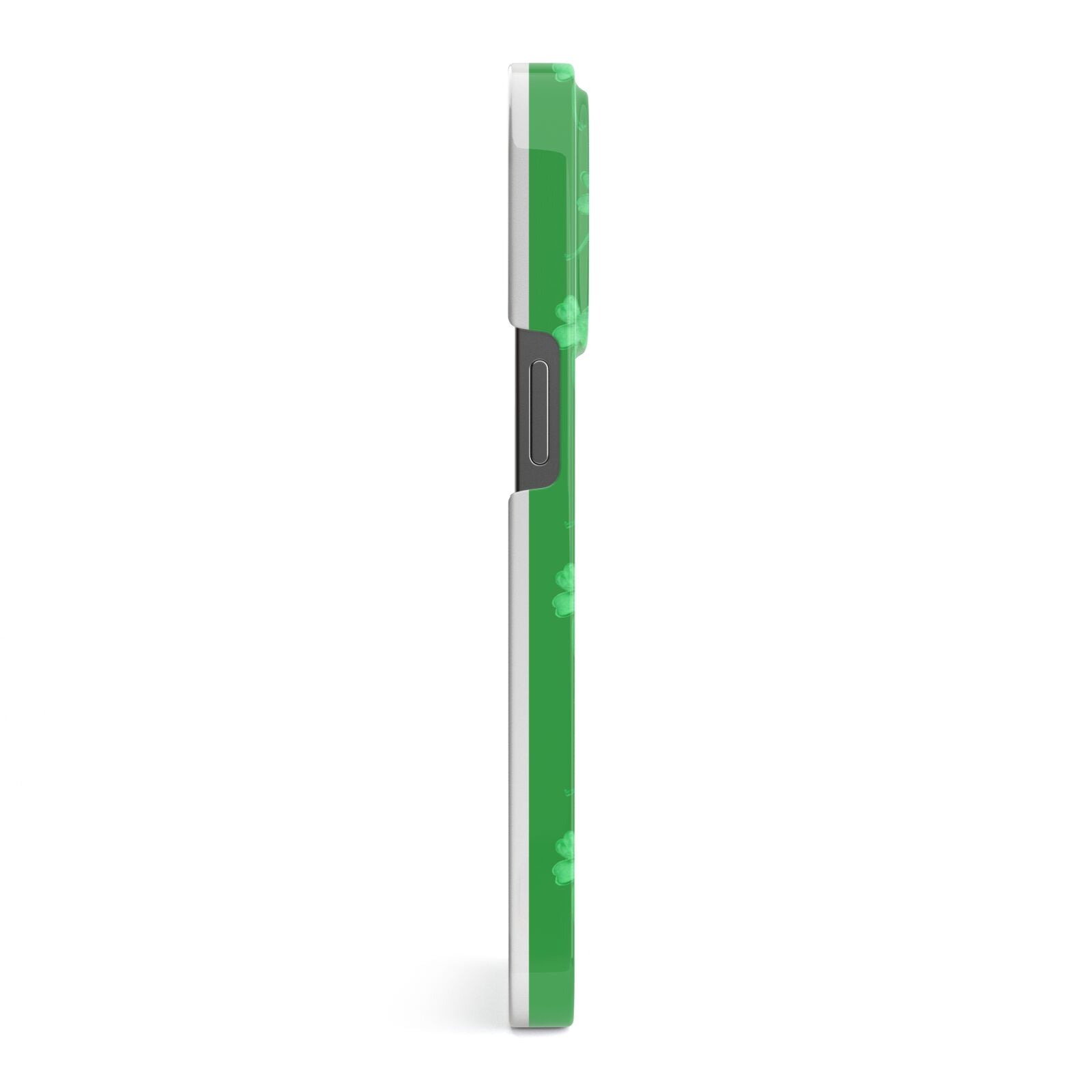 Personalised Green Shamrock iPhone 13 Pro Side Image 3D Snap Case