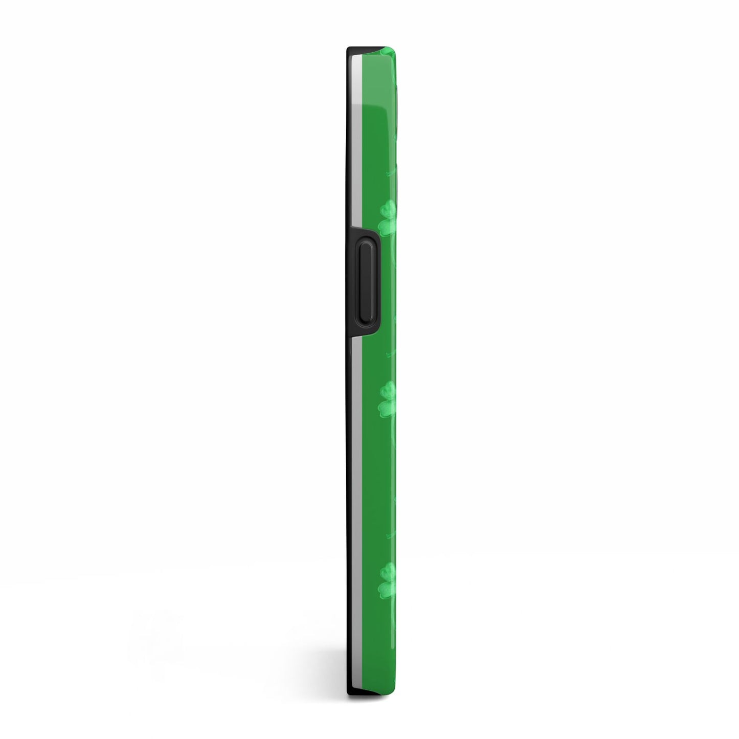 Personalised Green Shamrock iPhone 13 Pro Side Image 3D Tough Case