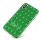 Personalised Green Shamrock iPhone X Bumper Case on Silver iPhone