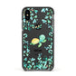 Personalised Green Turtle Apple iPhone Xs Impact Case Black Edge on Black Phone