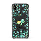 Personalised Green Turtle Apple iPhone Xs Max Impact Case Black Edge on Black Phone