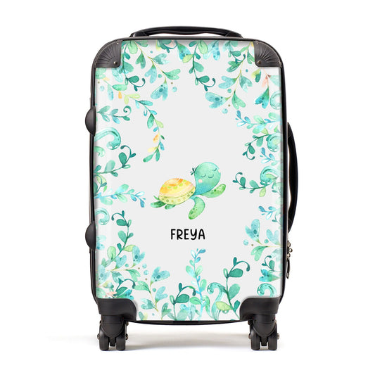 Personalised Green Turtle Suitcase