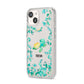 Personalised Green Turtle iPhone 14 Clear Tough Case Starlight Angled Image