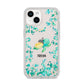 Personalised Green Turtle iPhone 14 Clear Tough Case Starlight