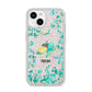 Personalised Green Turtle iPhone 14 Glitter Tough Case Starlight