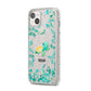 Personalised Green Turtle iPhone 14 Plus Glitter Tough Case Starlight Angled Image