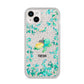 Personalised Green Turtle iPhone 14 Plus Glitter Tough Case Starlight