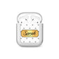 Personalised Grey Dots Gold With Name AirPods Case