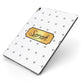 Personalised Grey Dots Gold With Name Apple iPad Case on Grey iPad Side View
