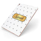 Personalised Grey Dots Gold With Name Apple iPad Case on Rose Gold iPad Side View