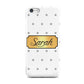 Personalised Grey Dots Gold With Name Apple iPhone 5c Case