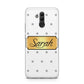 Personalised Grey Dots Gold With Name Huawei Mate 20 Lite
