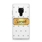 Personalised Grey Dots Gold With Name Huawei Mate 20 Phone Case