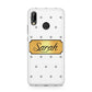 Personalised Grey Dots Gold With Name Huawei P20 Lite Phone Case