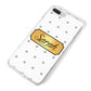 Personalised Grey Dots Gold With Name iPhone 8 Plus Bumper Case on Silver iPhone Alternative Image